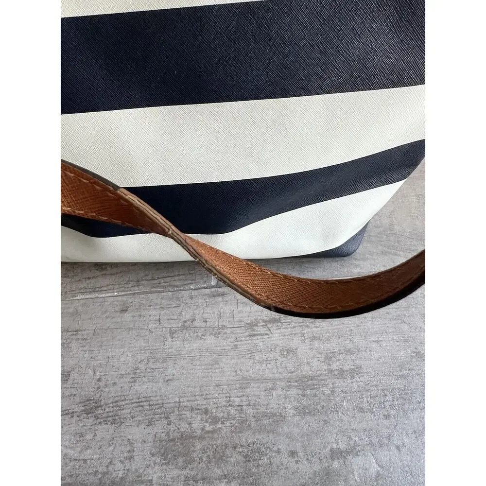 $298 MICHAEL KORS Shoulder Purse Bag Large Jet Travel Tote Stripe Classic Design - Picture 6 of 16